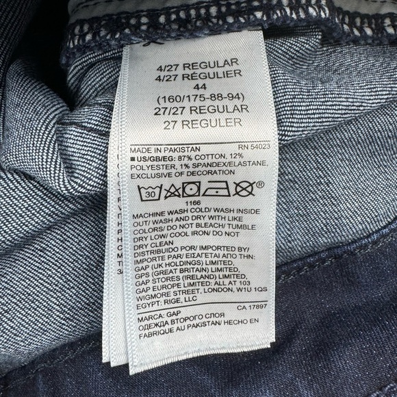 GAP High Rise Skinny Sailor Smoothing Pockets Ankle Jeans Size 4 - Picture 10 of 11